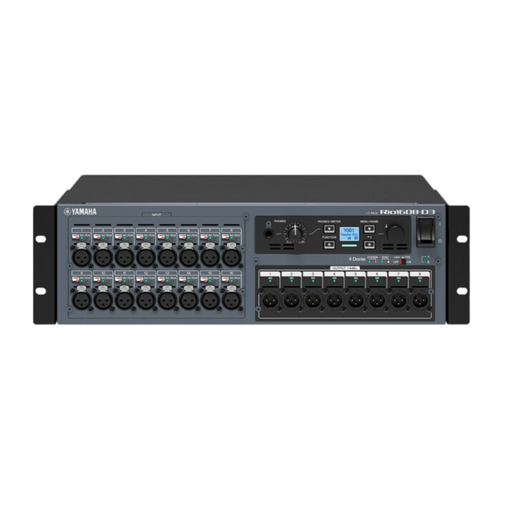 Yamaha Rio1608-D3 16x8 Dante I/O Rack