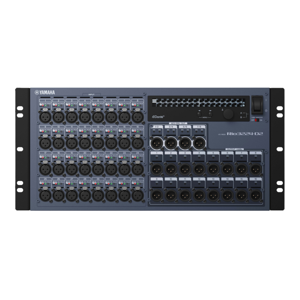 Yamaha Rio3224-D2 32x24 Dante I/O Rack
