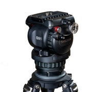 S91C4 Carbon Fiber Tripod System | Professional 75mm Fluid Head Low-Position 10kg ENG Camera Tripod