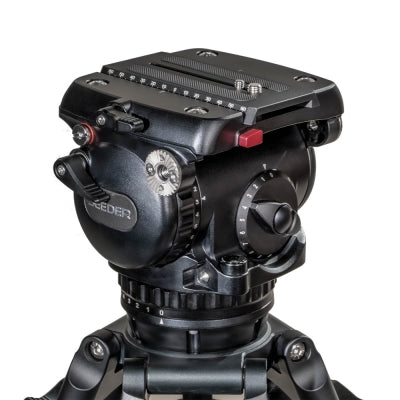 S20A2 Aluminum Tripod System | Professional 100mm Fluid Head Heavy Duty EFP Camera Tripod