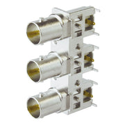 Canare BCJ PCB-Mount 75-Ohm BNC Receptacle Series | Screw-Stabilized Right Angle & Straight Board Connectors | 12G-SDI / 3G-SDI Ultra HD Broadcast Terminal Hardware