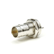 Canare BCJ Hex-Nut PCB-Mount 75-Ohm BNC Receptacle Series | Bulkhead Panel-Stabilized Right Angle & Straight Board Connectors | 12G-SDI / 3G-SDI Broadcast Equipment Interface