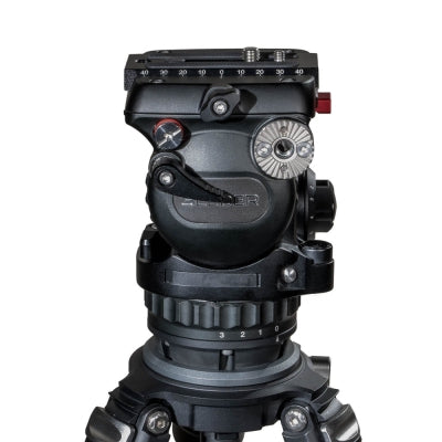 S90C4 Carbon Fiber Tripod System | Professional 75mm Fluid Head Low-Position 8kg ENG Camera Tripod