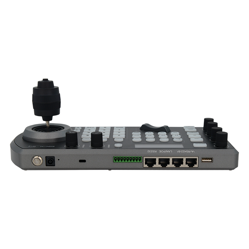 Certified NDI Multi-Protocol PTZ Camera Controller | Bolin KBD-1020N | Universal 3-Axis Joystick Command Station
