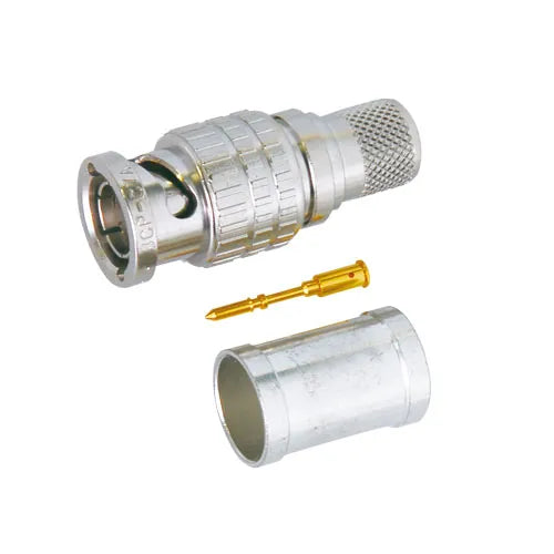 Canare 75-Ohm Straight BNC Crimp Plug Master Series | Professional 12G-SDI / 3G-SDI Broadcast Terminations | High-Density Video Connector Suite (BCP-D, BCP-B, BCP-A, & BCP-C)