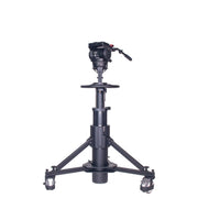 SEEDER S40PT600 Professional 2-Stage Steering Broadcast Pedestal System | 150mm Bowl 40kg Capacity Studio Camera Support with PT600 Dolly Kit