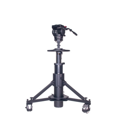 SEEDER S40PT600 Professional 2-Stage Steering Broadcast Pedestal System | 150mm Bowl 40kg Capacity Studio Camera Support with PT600 Dolly Kit