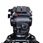 S100C4 Carbon Fiber Tripod System | Professional 100mm Fluid Head Low-Position 12kg ENG Camera Tripod