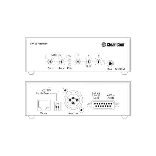 Clear-Com EF-701M Partyline to 4-Wire Audio Interface