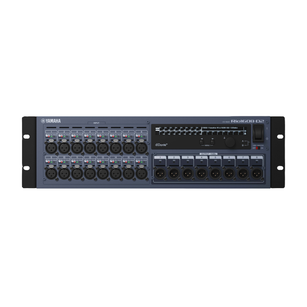 Yamaha Rio1608-D2 16x8 Dante I/O Rack