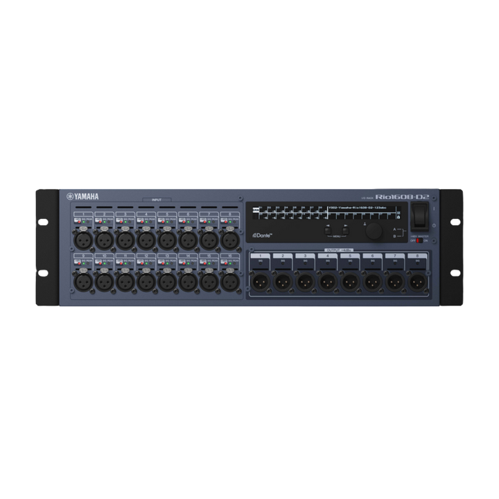 Yamaha Rio1608-D2 16x8 Dante I/O Rack