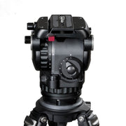 S91C4 Carbon Fiber Tripod System | Professional 75mm Fluid Head Low-Position 10kg ENG Camera Tripod