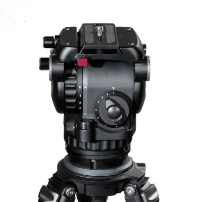 S91C4 Carbon Fiber Tripod System | Professional 75mm Fluid Head Low-Position 10kg ENG Camera Tripod