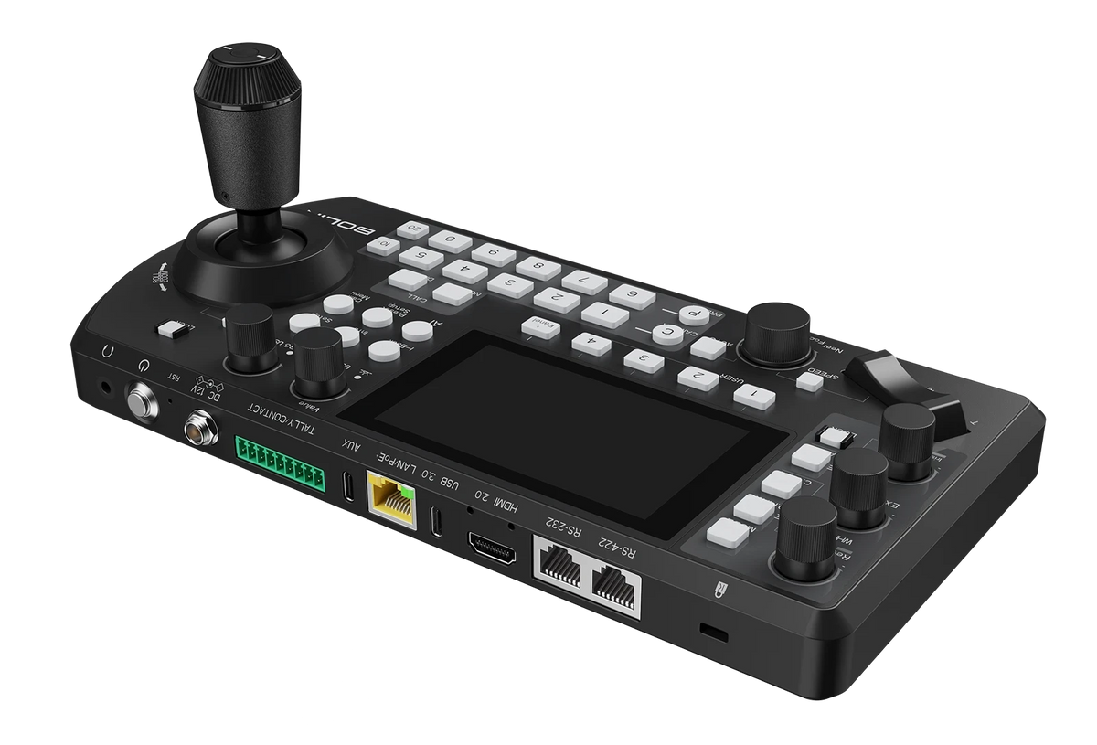 Bolin KBD Plus Advanced PTZ Production Controller with 4-Inch Touchscreen & Built-In 4-Channel IP Video Decoder