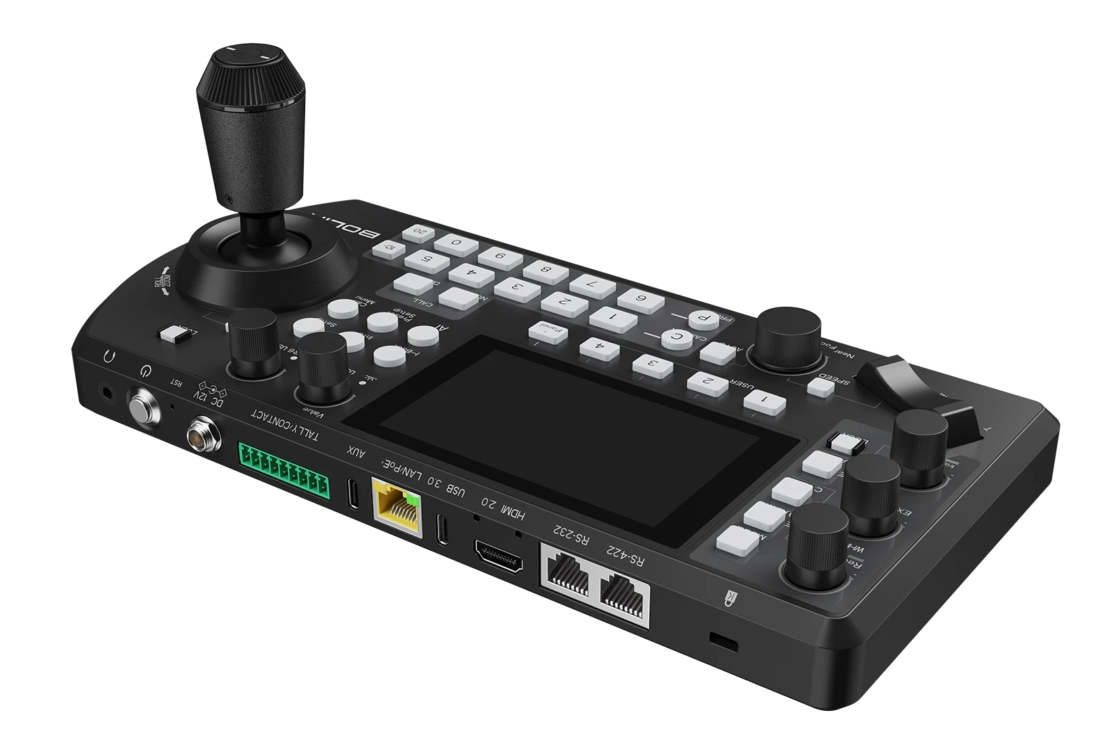 Bolin KBD Plus Advanced PTZ Production Controller with 4-Inch Touchscreen & Built-In 4-Channel IP Video Decoder