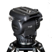 T100C2 Carbon Fiber Tripod System | SEEDER 100mm Bowl Lightweight 12kg ENG Broadcast Camera Tripod