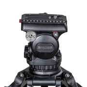 S100A2 Aluminum Tripod System | Professional 100mm Fluid Head 12kg ENG Broadcast Camera Tripod