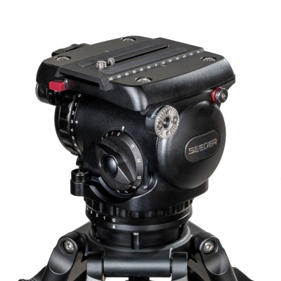 S20A2 Aluminum Tripod System | Professional 100mm Fluid Head Heavy Duty EFP Camera Tripod