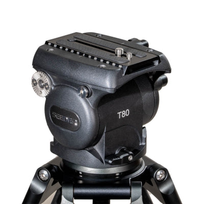 T80A2 Aluminum Tripod System | Professional 100mm Bowl 10kg ENG Broadcast Video Camera Tripod