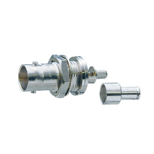 Canare BCJ 75-Ohm BNC Panel-Mount Receptacle Series | 12G-SDI Jack-to-Jack Feed-Through & Solder/Crimp Chassis Connectors | Professional Broadcast Wall Plate Hardware