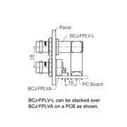 Canare BCJ Hex-Nut PCB-Mount 75-Ohm BNC Receptacle Series | Bulkhead Panel-Stabilized Right Angle & Straight Board Connectors | 12G-SDI / 3G-SDI Broadcast Equipment Interface