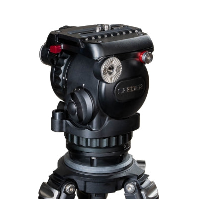 S91C4 Carbon Fiber Tripod System | Professional 75mm Fluid Head Low-Position 10kg ENG Camera Tripod