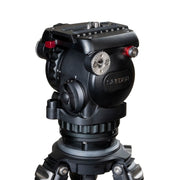 S91C4 Carbon Fiber Tripod System | Professional 75mm Fluid Head Low-Position 10kg ENG Camera Tripod