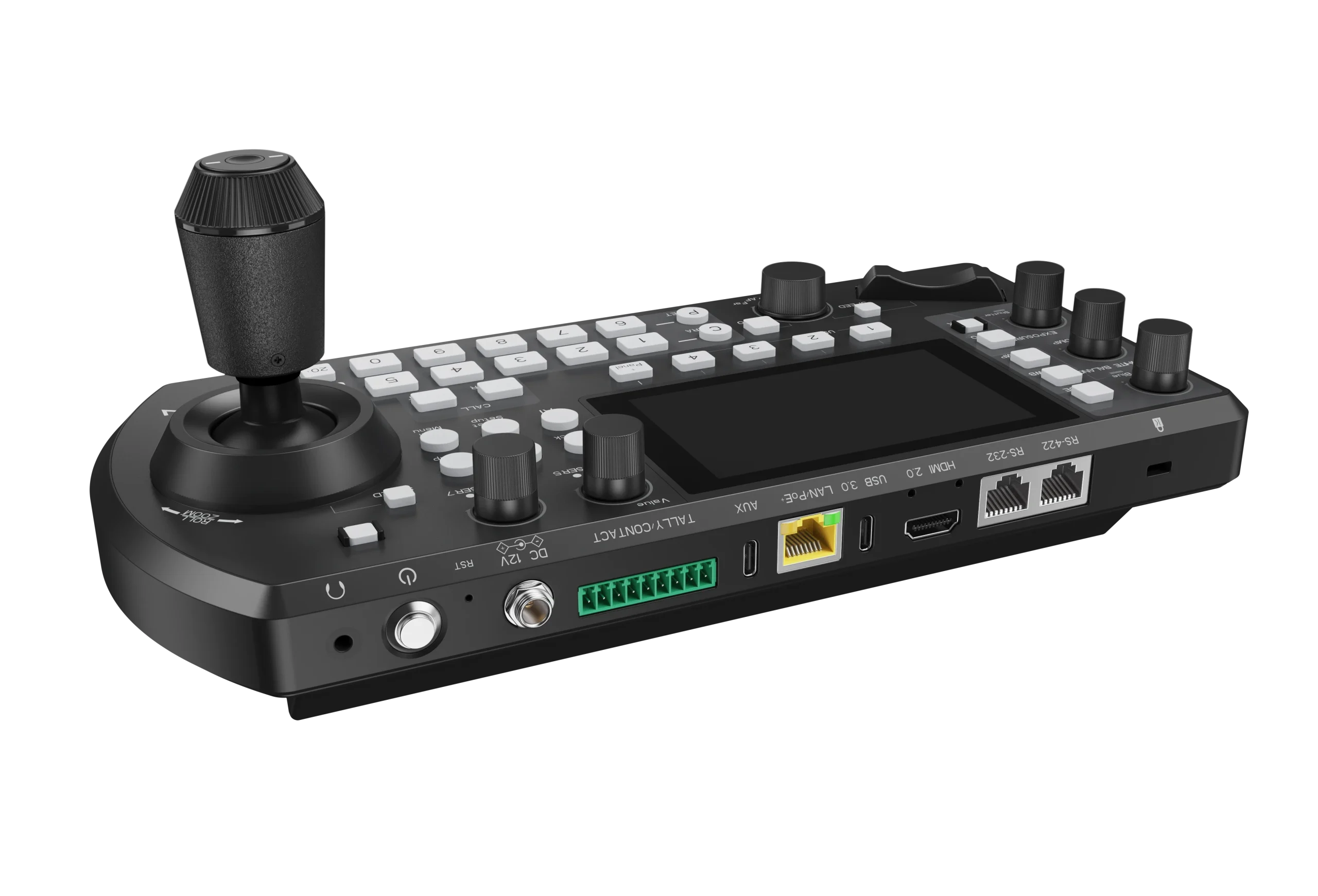 Bolin KBD Plus Advanced PTZ Production Controller with 4-Inch Touchscreen & Built-In 4-Channel IP Video Decoder