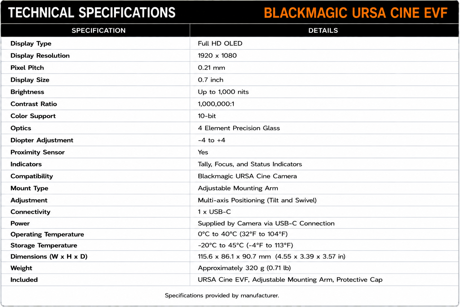Blackmagic Design URSA Cine EVF