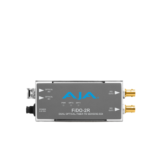 AJA FiDO-2R-MM – 2-Channel Multi-Mode LC Fiber to 3G-SDI Receiver