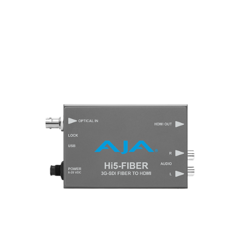 AJA Hi5-Fiber 3G-SDI over Fiber to HDMI Video and Audio Converter