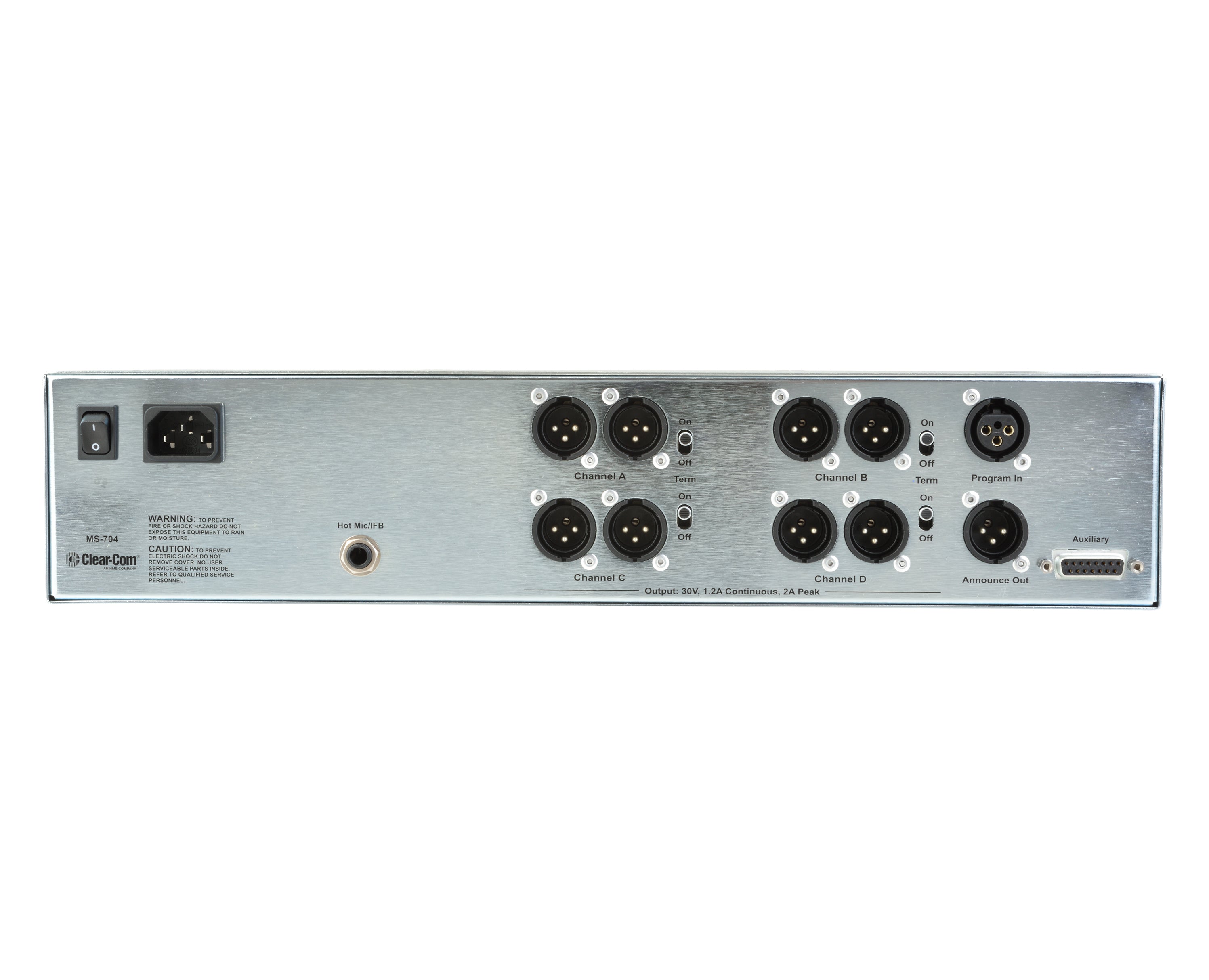 Clear-Com MS-704 Four-Channel Analog Partyline Main Station