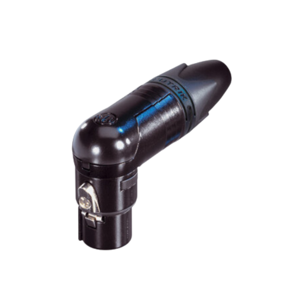Neutrik NC3FRX-B Right-Angle 3-Pin Female XLR Cable Connector