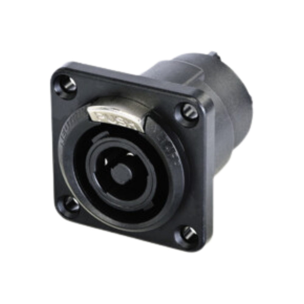 Neutrik NLT4FPXX-BAG STXX 4 Pole Black Metal speakON Female Chassis Connector
