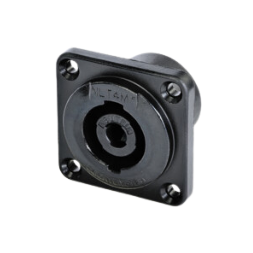 Neutrik NLT4MPXX-BAG STXX 4 Pole Black Metal speakON Male Chassis Connector
