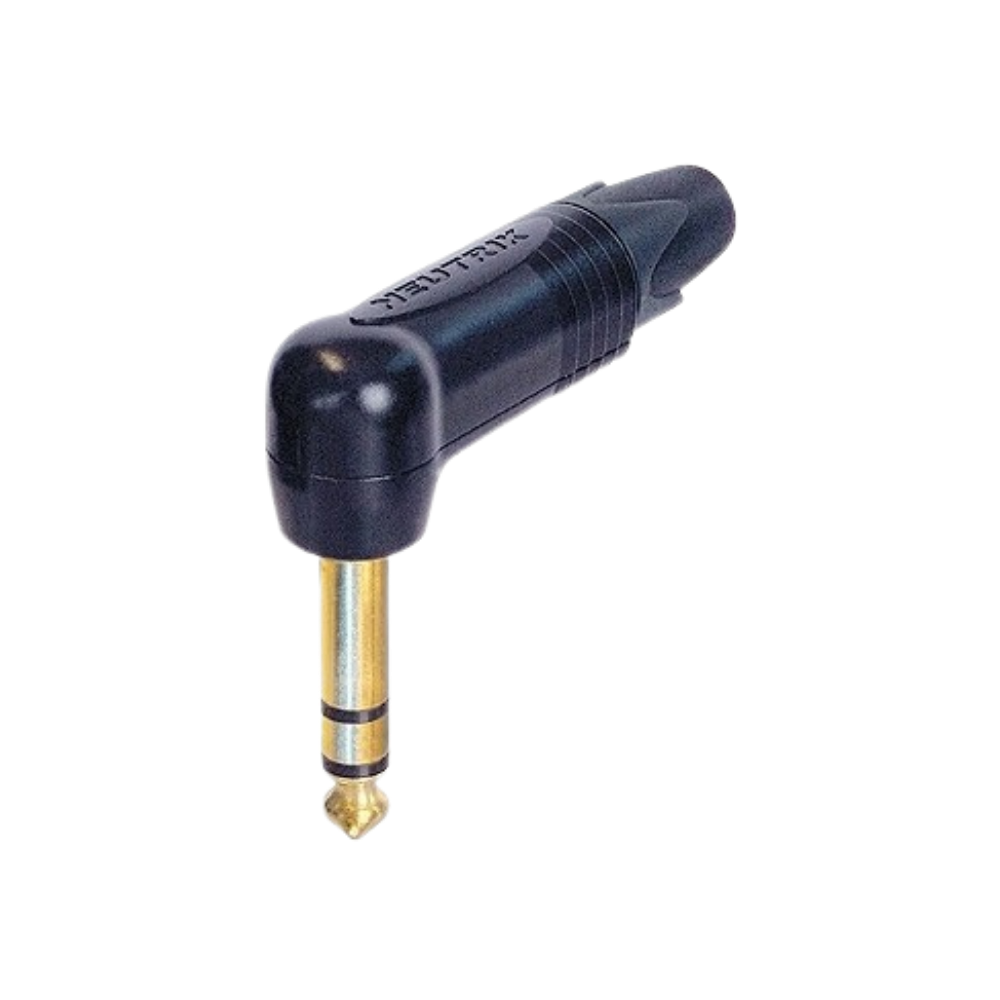 Neutrik NP3RX-B 3-Pole Right-Angle 1/4 Inch Professional Audio Plug