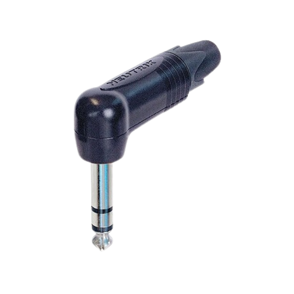 Neutrik NP3RX-BAG 3-Pole Right-Angle 1/4 Inch Professional Audio Plug