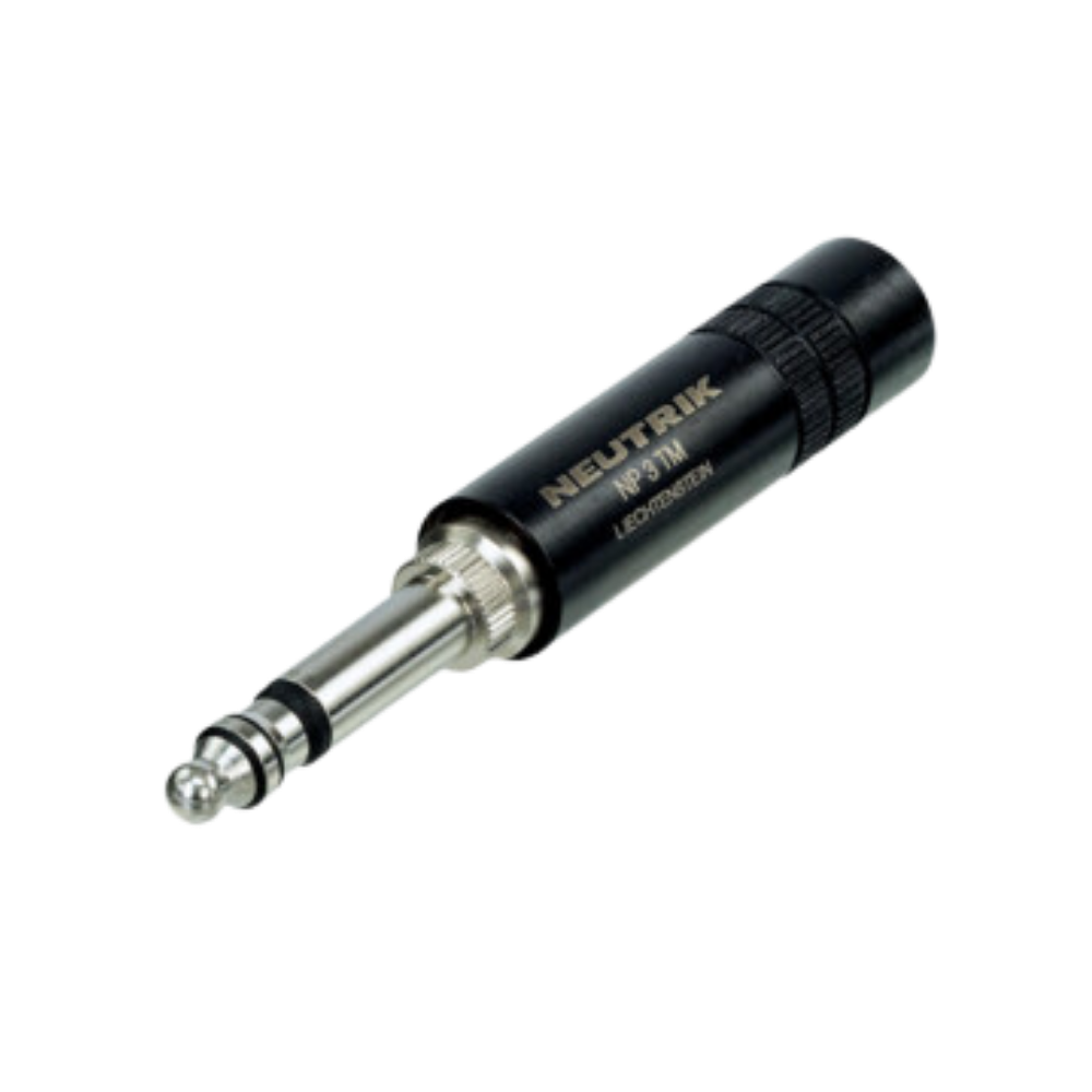 Neutrik NP3TM-B 3-Pole 1/4 Inch MIL Professional Audio Plug