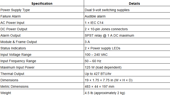 Clear-Com PSU-101 Modular Power Supply Unit