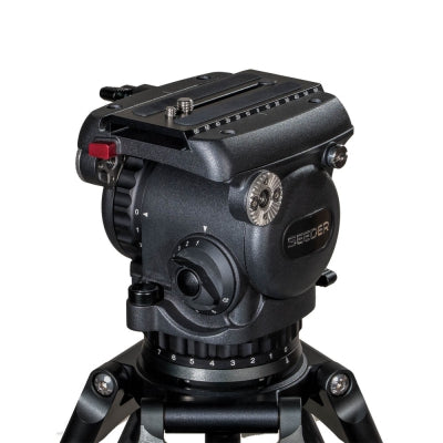 T150C4 Carbon Fiber Tripod System | Professional 100mm Bowl Low-Position 15kg ENG Broadcast Camera Tripod