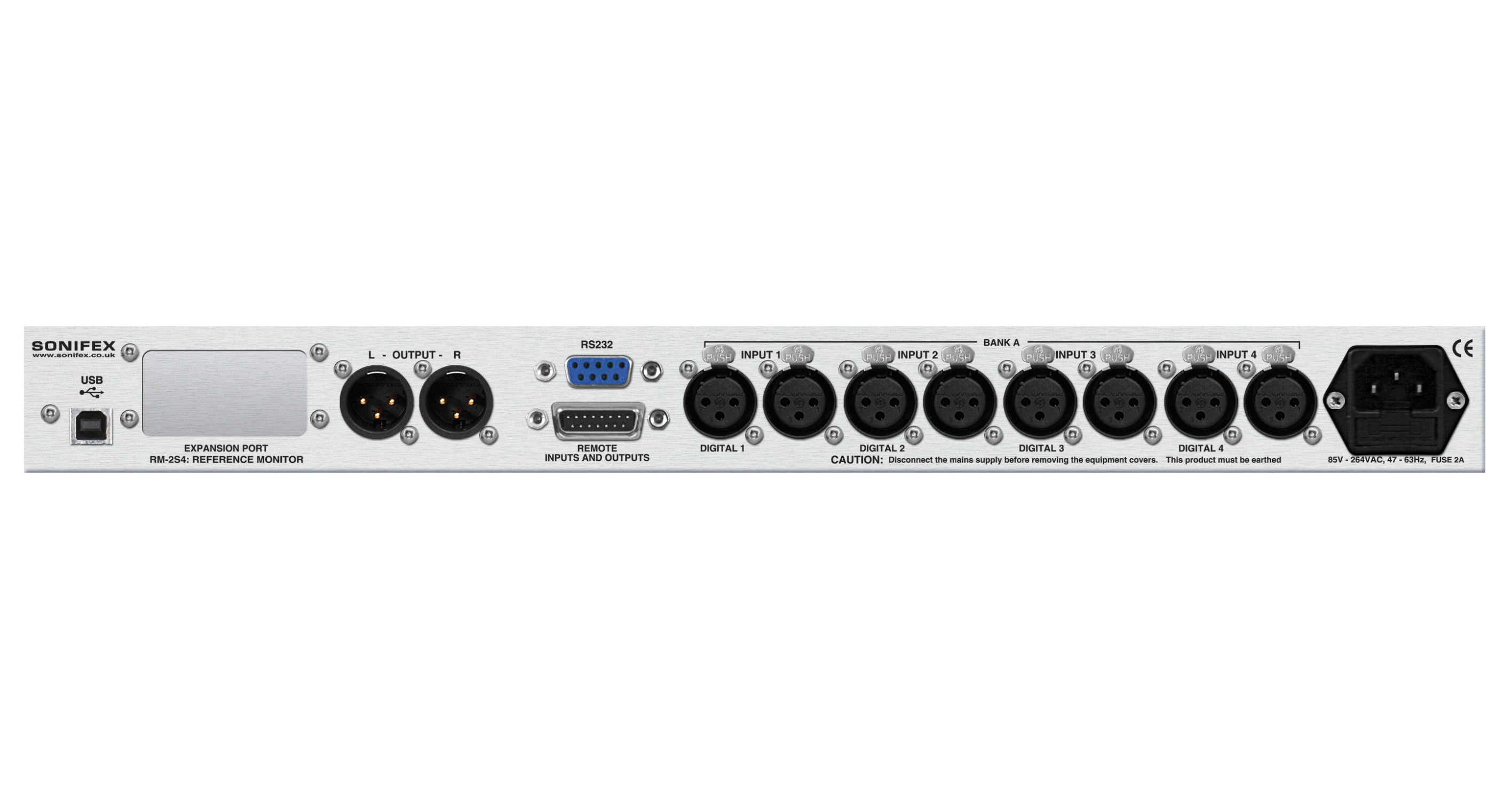 RM-2S4 Reference Monitor | 1U Rack-Mount 4-Stereo Channel Precision Metering System
