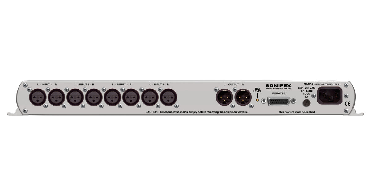 RM-MC4L Monitor Controller | 1U Rack-Mount 4-Source Controller with Integrated Light Tally Control
