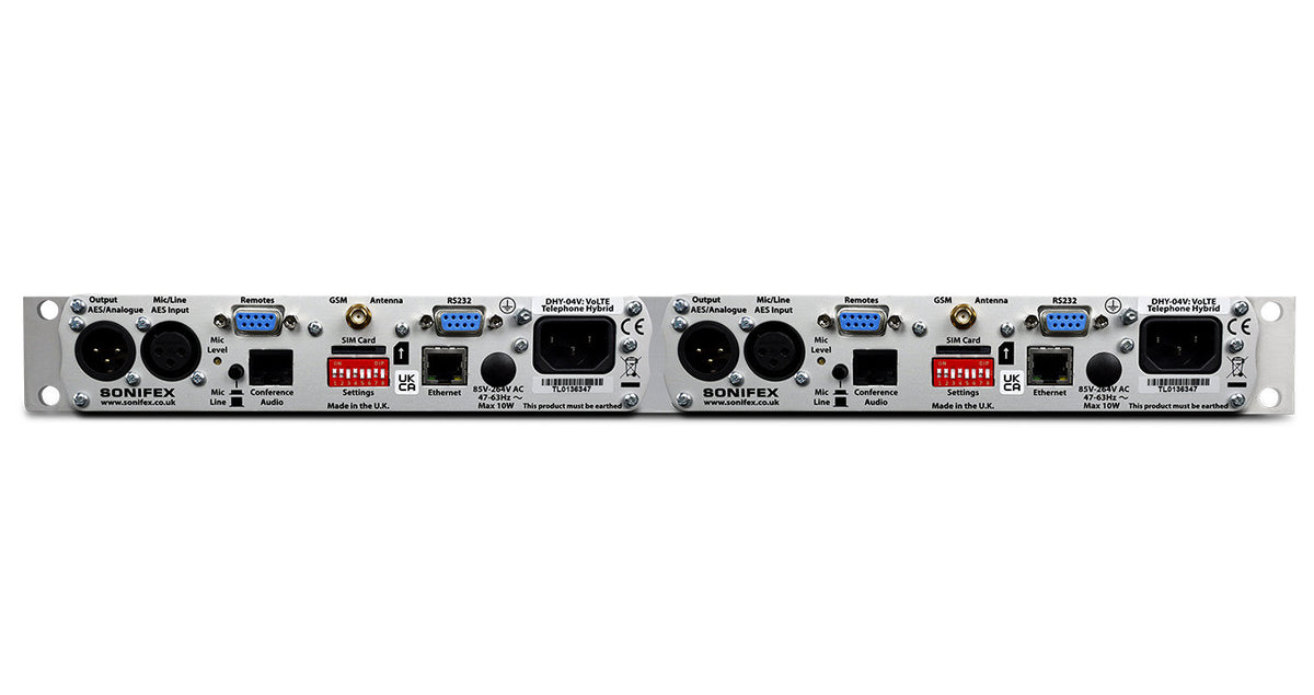 DHY-04VT 1U Rack-Mount Twin VoLTE Telephone Hybrid | HD Voice, AES/EBU & Analogue I/O