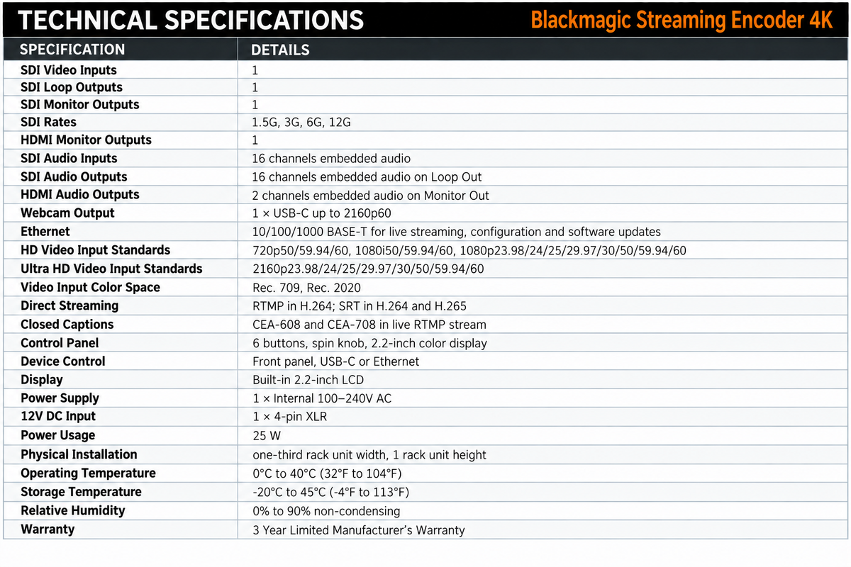 Blackmagic Streaming Encoder 4K