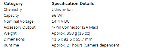 Sony BP-U60T | 56Wh Lithium-Ion Battery with 4-Pin DC Power Output Terminal