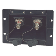 Canare connector unit fitted in COF frame, front view