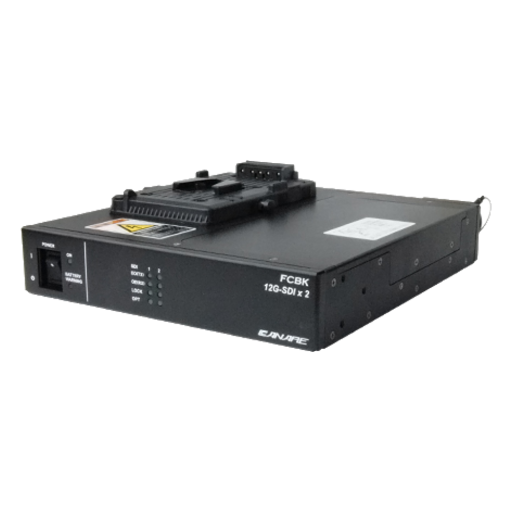 Canare FCBK-PV 12G-SDI with IDX V-plate battery mount