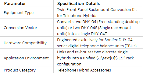 DHY-04TCON Front Panel Conversion Kit | Dual Unit Rack-Mount Consolidation