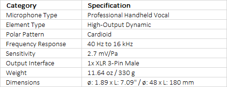 Sennheiser e 835 Cardioid Handheld Dynamic Microphone