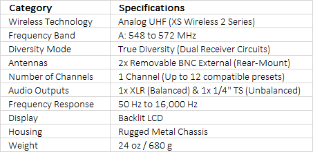 Sennheiser EM-XSW 2 Wireless Lavalier Microphone System Kit (A: 548 to 572 MHz)